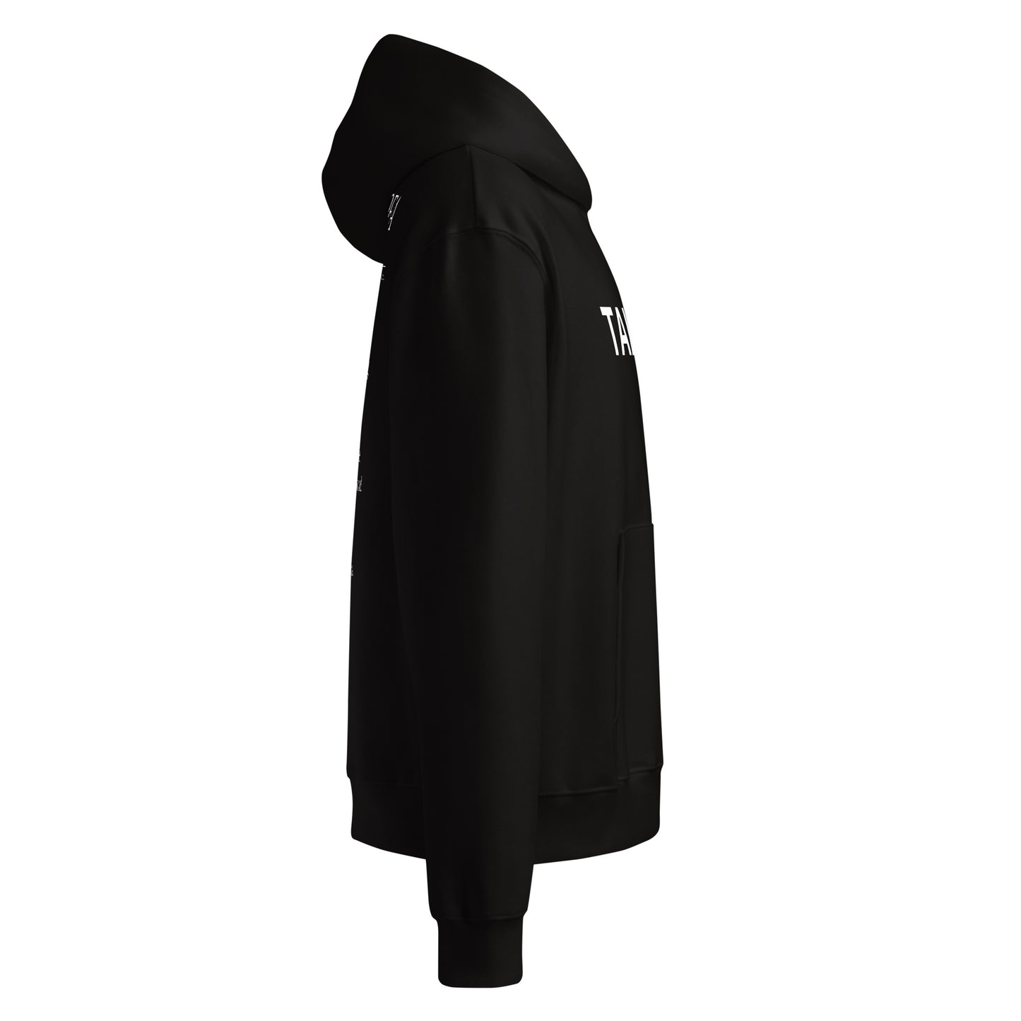 Side view of Black hoodie