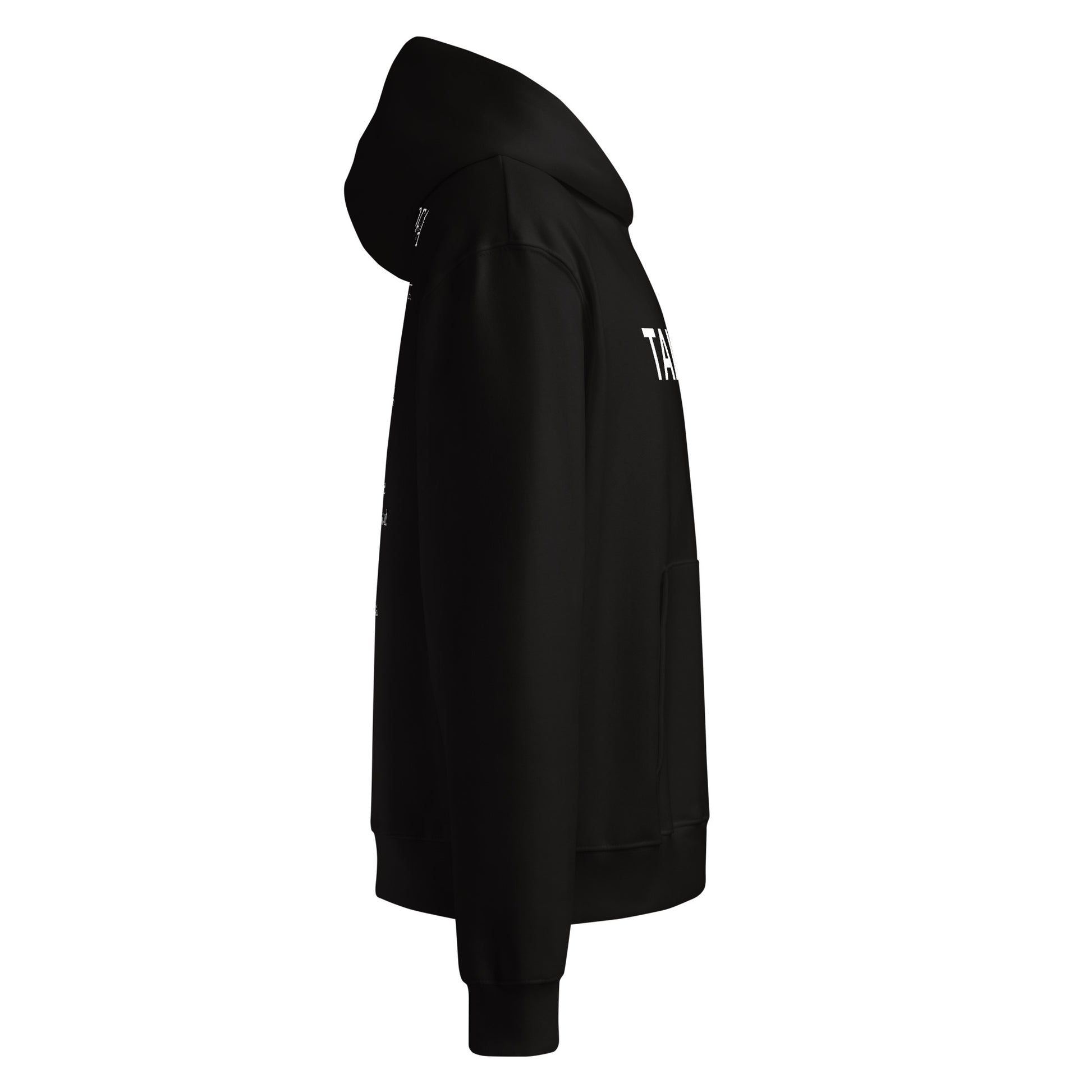 Side view of Black hoodie